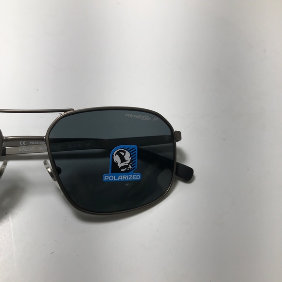 ARNETTE KALLIO AN3079 706 Gunmetal Polarized Dk Grey Aviator Sunglasses Nwt - Picture 4 of 10
